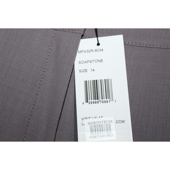 NWT Lafayette148 Trouser Wide Leg Pants Wool Blend Soapstone Size 14 H10126 - Picture 3 of 11